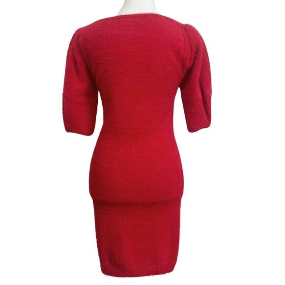 L'ACADEMIE RED FUZZY WINTER DRESS - XS - Picture 3 of 10